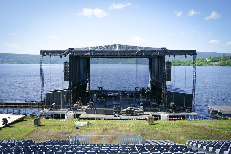 Imponerende rigg - Hovedscenen Halvdan Svarte dagen før åpningen av Operafest 2023.