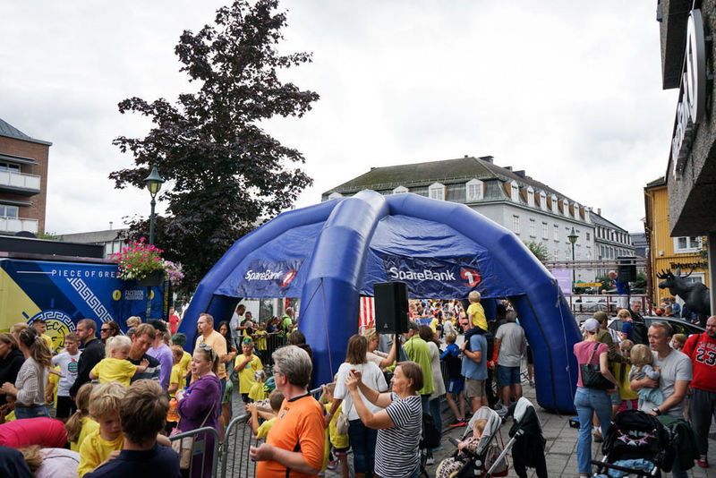 Søndre torv under Barnas Ringeriksmaraton 