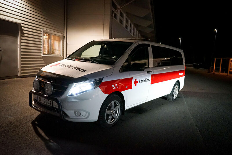 De landet på en Mercedes Vito 2018 modell med firehjulstrekk.